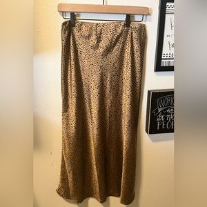 NWT large leopard long skirt